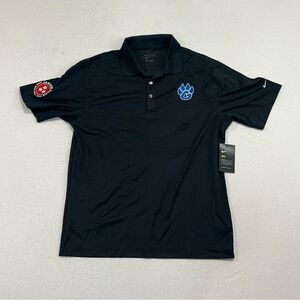 Nike Women Black Polo Tee Shirt Dri Fit Golf Size Medium